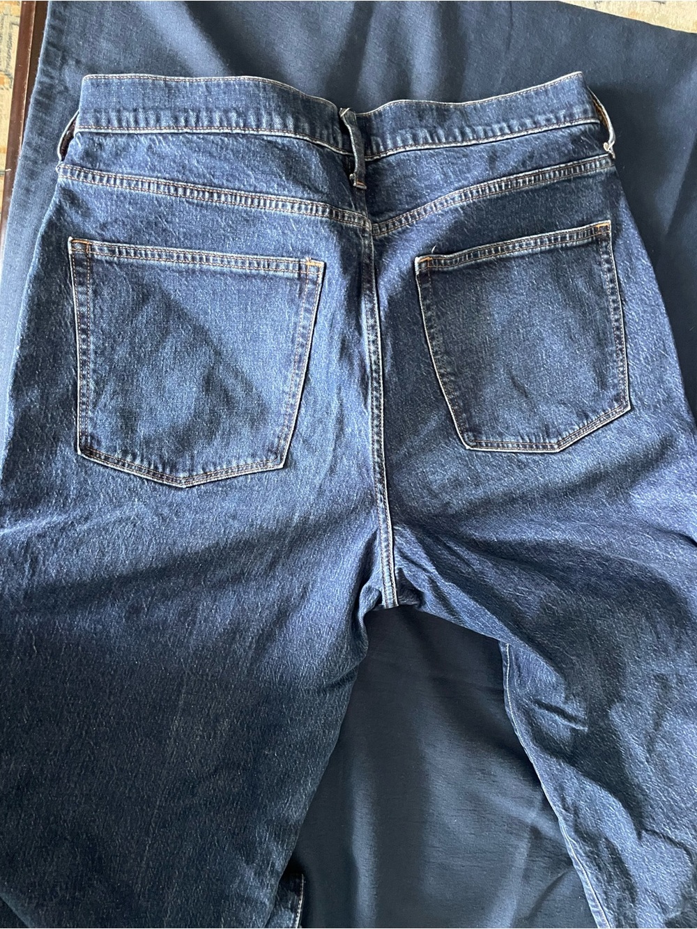 Women’s  straight-leg Dark Blue Denim Jeans
